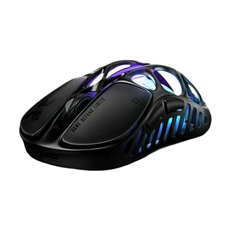 Mouse gamer inalámbrico GravaStar Mercury GSX negro de aleación de magnesio ultraligero 49g con sensor PAW 3950 de 32000 DPI - Laptop Express Caracas
