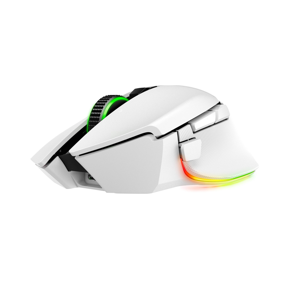 Mouse gamer inalámbrico Razer Basilisk V3 Pro en color negro con sensor óptico de 30000 DPI, rueda inteligente HyperScroll, 11 botones programables e iluminación RGB Chroma de 13 zonas - Laptop Express Caracas