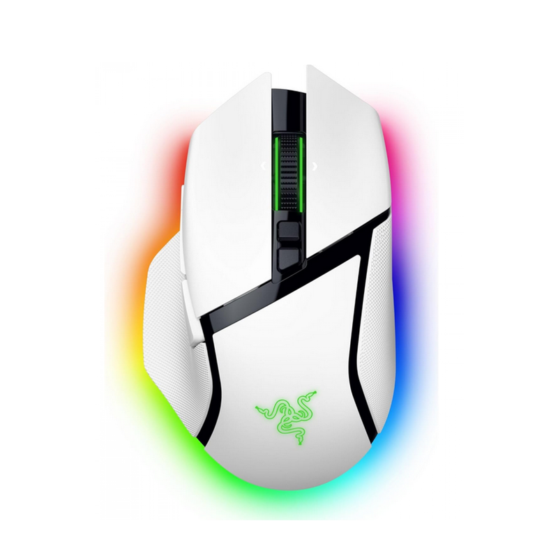 Mouse gamer inalámbrico Razer Basilisk V3 Pro en color negro con sensor óptico de 30000 DPI, rueda inteligente HyperScroll, 11 botones programables e iluminación RGB Chroma de 13 zonas - Laptop Express Caracas