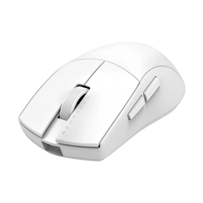 Mouse gamer inalámbrico ultra ligero Redragon King Pro 4K M916 en color blanco con 26000 DPI, 5 botones y tasa de sondeo de 1000 Hz - Laptop Express Caracas