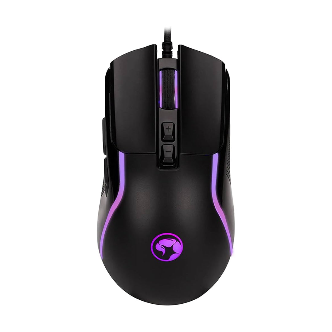 Mouse gamer cableado Marvo M292 BK Capo 20 en color negro con sensor óptico de 8000 DPI, diseño ergonómico e iluminación RGB - Laptop Express Caracas