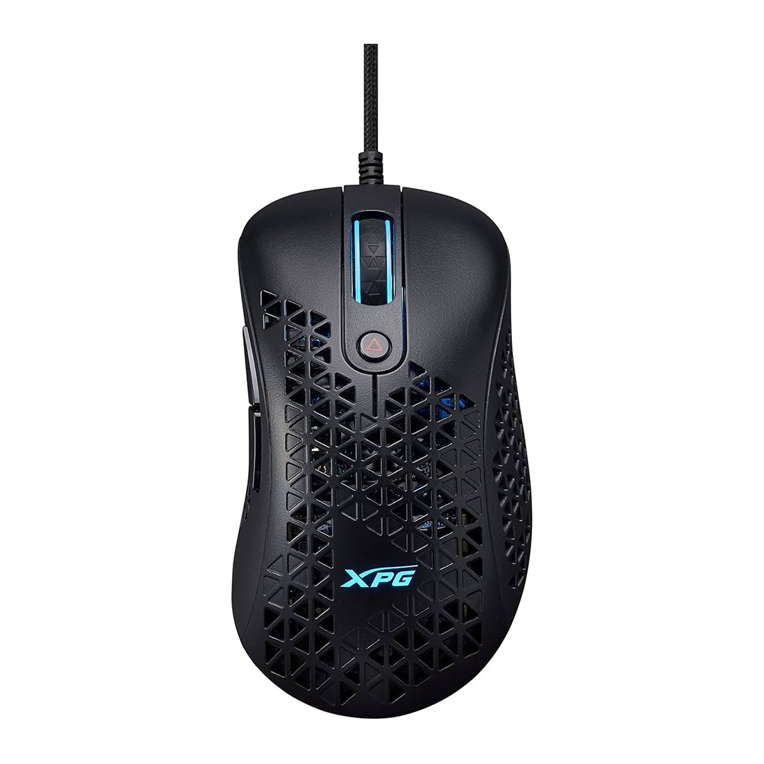Mouse gamer cableado XPG Slingshot en color negro con sensor óptico de 12000 DPI, diseño ultra ligero, switches mecánicos e iluminación RGB - Laptop Express Caracas