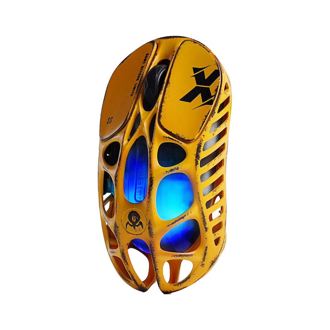 Mouse profesional GravaStar Mercury GSX YLW amarillo con cuerpo de magnesio, sensor PAW 3950 de 32000 DPI y 8000Hz - Laptop Express Caracas