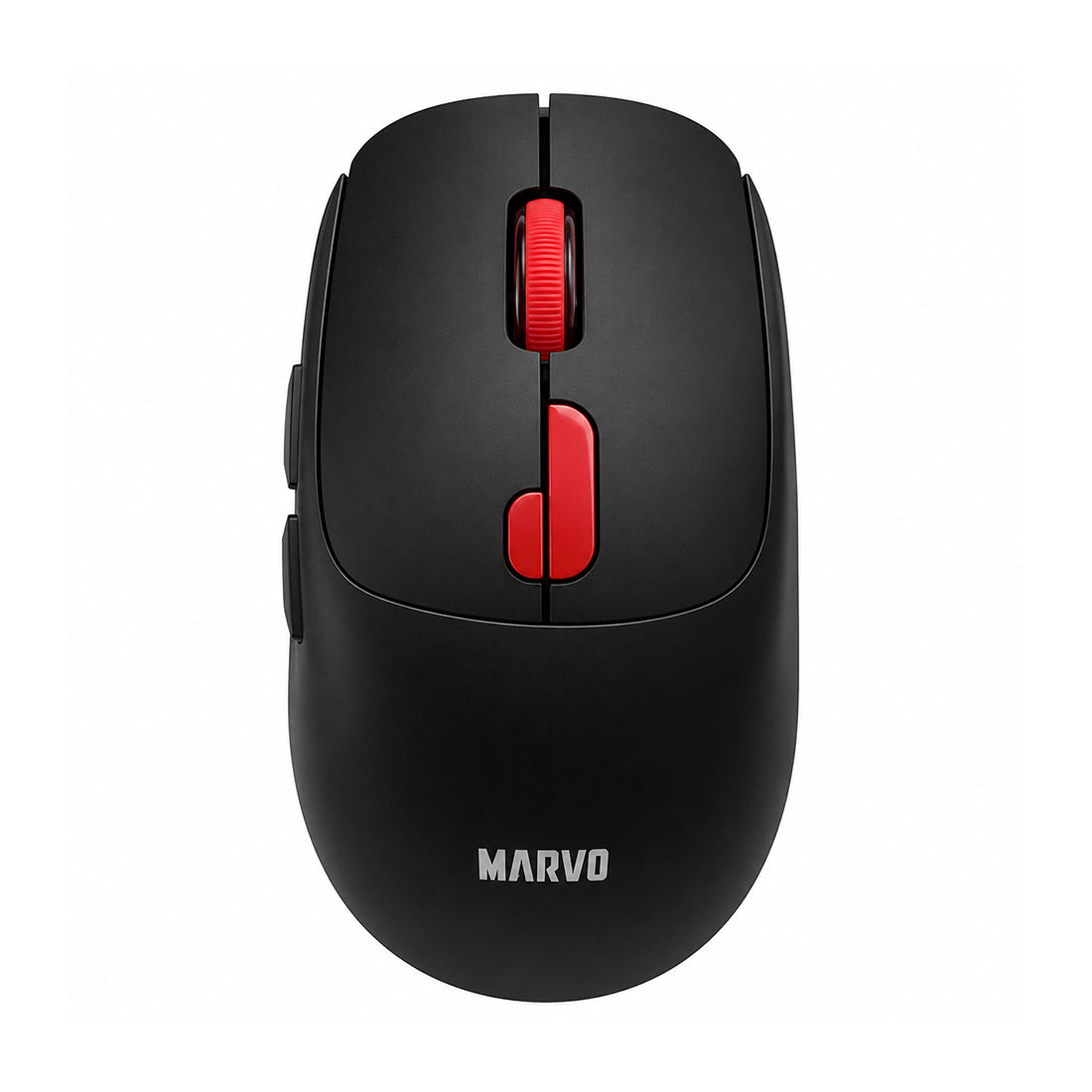 Mouse inalámbrico Marvo M809W OR en color negro con conectividad dual Bluetooth y 2.4G, batería interna recargable y diseño ergonómico de oficina - Laptop Express Caracas