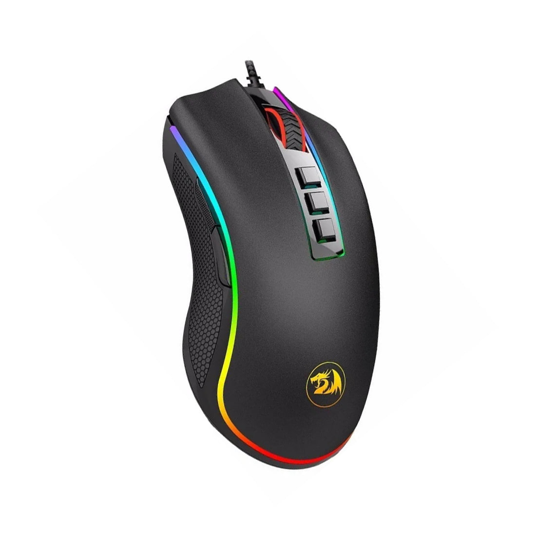 Mouse gaming Redragon Cobra M711 color negro con sensor de 10000 DPI, iluminación RGB Chroma y cable trenzado - Laptop Express Caracas