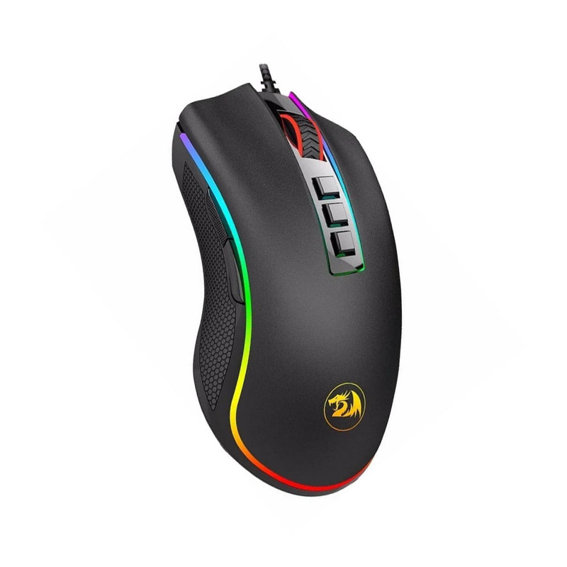 Mouse gaming Redragon Cobra M711 color negro con sensor de 10000 DPI, iluminación RGB Chroma y cable trenzado - Laptop Express Caracas