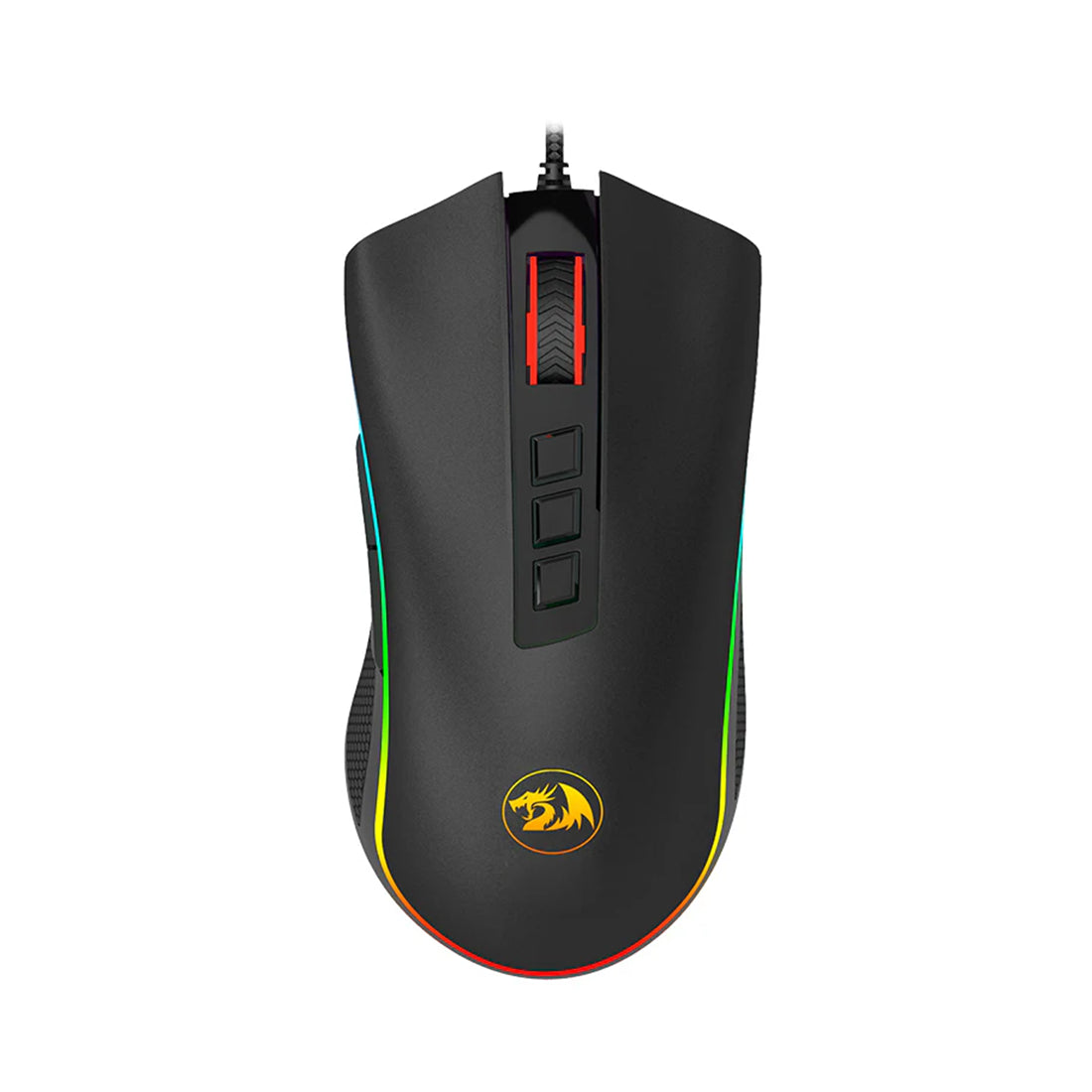 Mouse gaming Redragon Cobra M711 color negro con sensor de 10000 DPI, iluminación RGB Chroma y cable trenzado - Laptop Express Caracas
