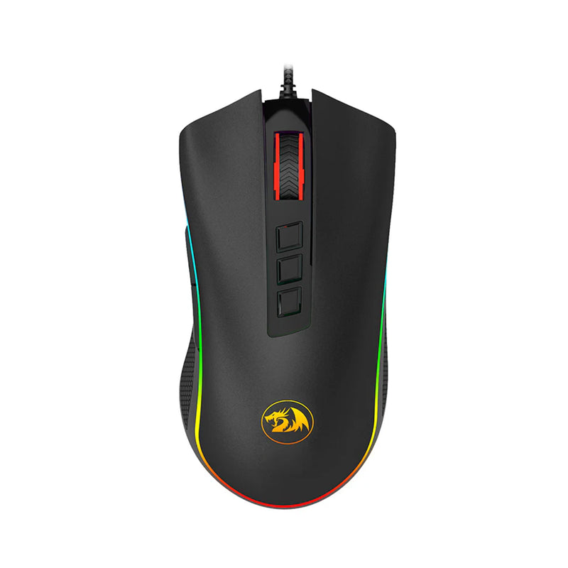Mouse gaming Redragon Cobra M711 color negro con sensor de 10000 DPI, iluminación RGB Chroma y cable trenzado - Laptop Express Caracas
