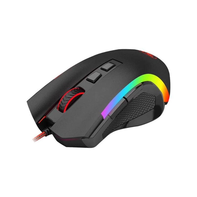 Mouse gaming ergonómico Redragon Griffin M607 negro con 7200 DPI e iluminación RGB Chroma - Laptop Express Caracas
