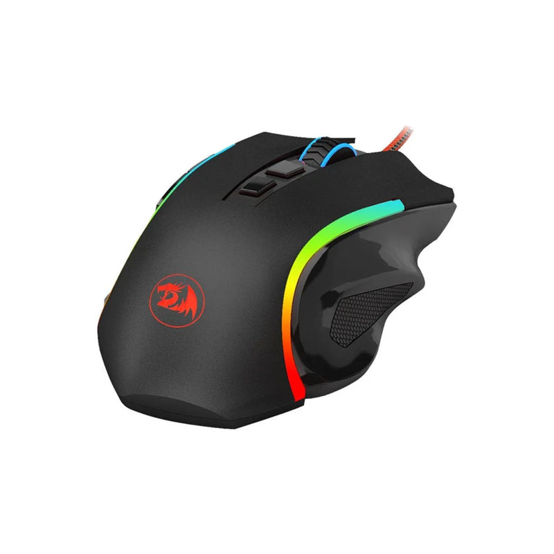 Mouse gaming ergonómico Redragon Griffin M607 negro con 7200 DPI e iluminación RGB Chroma - Laptop Express Caracas