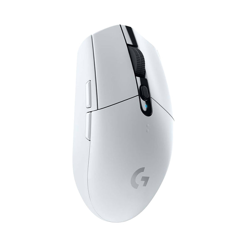 Mouse gamer inalambrico Logitech G304 Lightspeed en color blanco con sensor HERO de 12000 DPI, tecnologia Lightspeed de 1 ms y 6 botones programables - Laptop Express Caracas