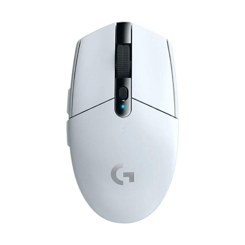 Mouse gamer inalambrico Logitech G304 Lightspeed en color blanco con sensor HERO de 12000 DPI, tecnologia Lightspeed de 1 ms y 6 botones programables - Laptop Express Caracas