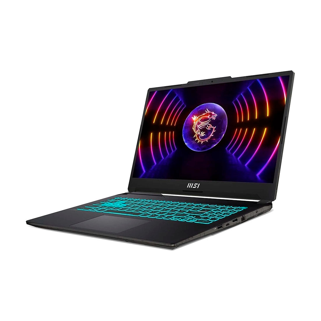 Laptop MSI Cyborg 15 con diseño traslúcido, teclado retroiluminado azul y tarjeta de video RTX 4050 - Laptop Express Caracas