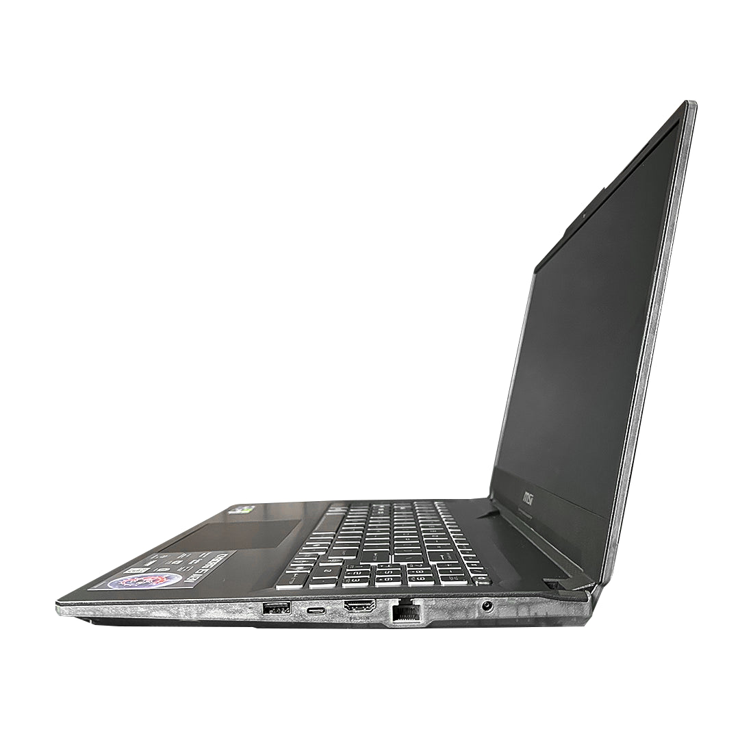Laptop MSI Cyborg 15 con diseño traslúcido, teclado retroiluminado azul y tarjeta de video RTX 4050 - Laptop Express Caracas