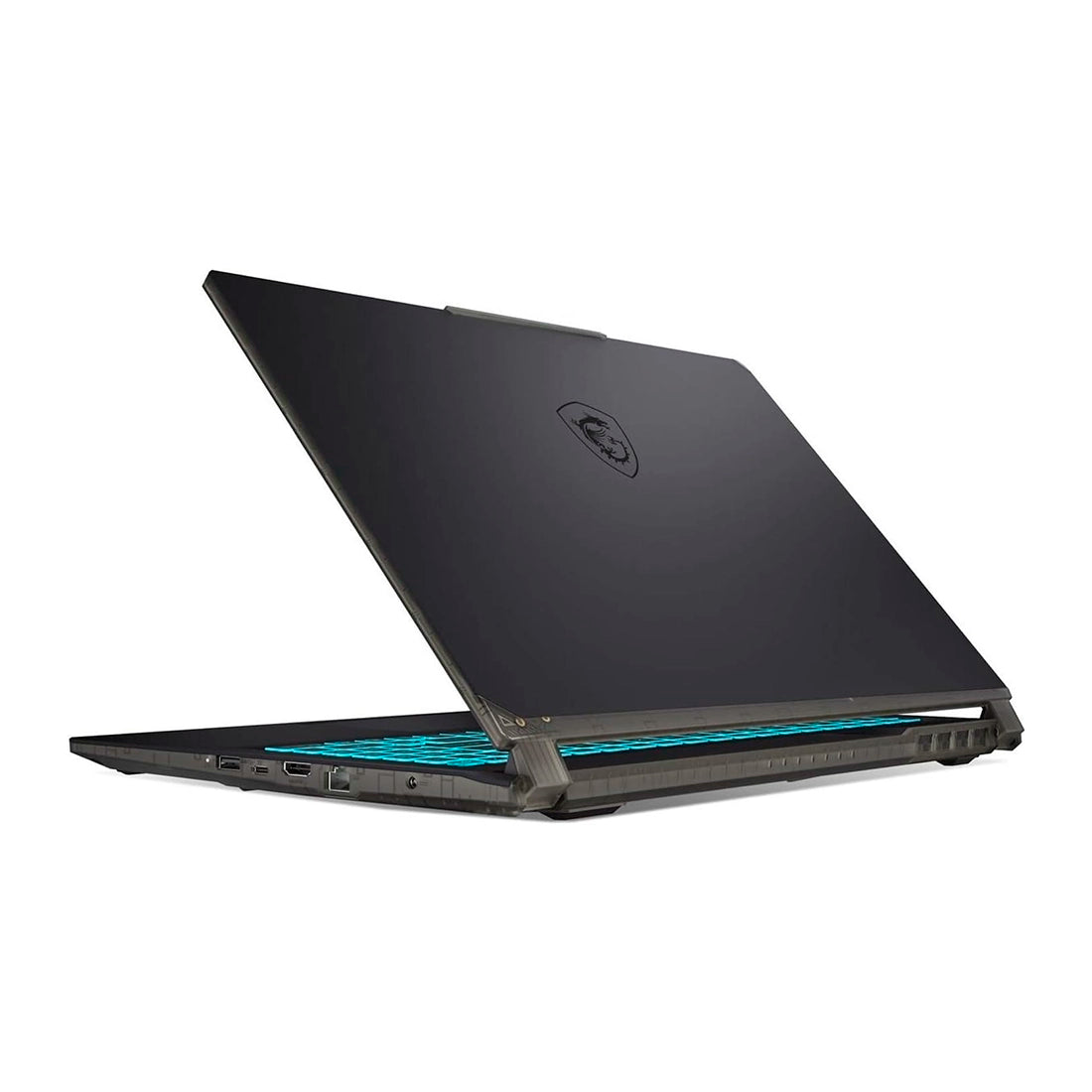Laptop MSI Cyborg 15 con diseño traslúcido, teclado retroiluminado azul y tarjeta de video RTX 4050 - Laptop Express Caracas