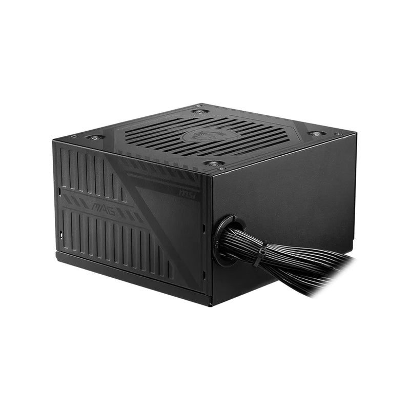 Fuente de poder MSI MAG A600DN 600W 80 Plus con cables planos negros - Laptop Express Caracas