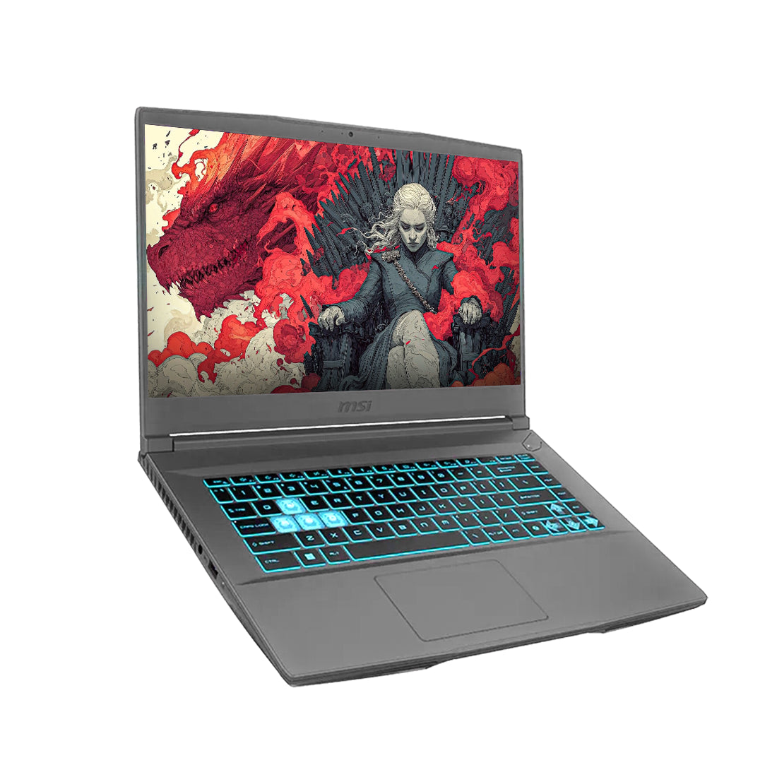 Laptop Gaming MSI Thin 15 B13VE gris con teclado retroiluminado azul y pantalla de 144Hz - Laptop Express Caracas