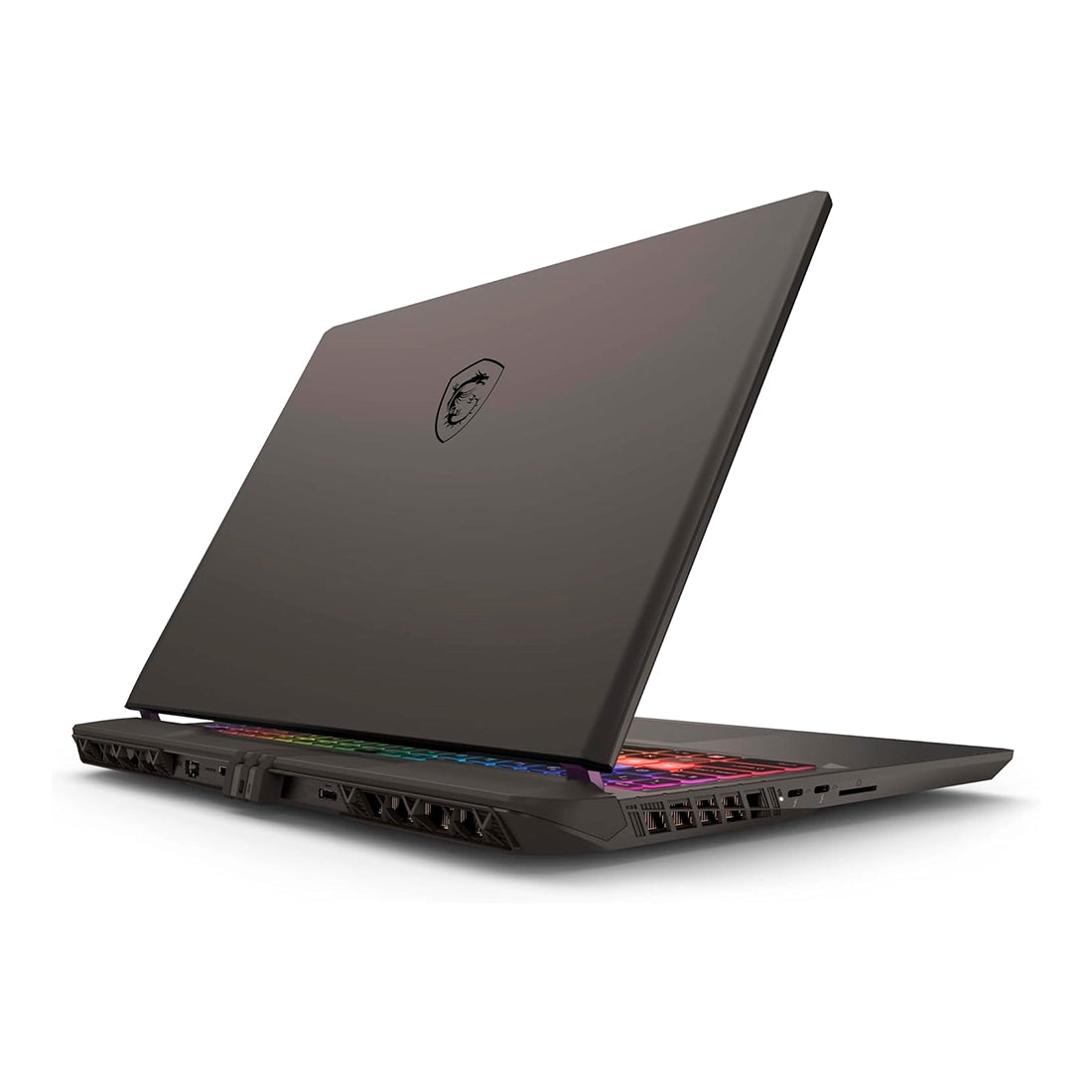 Laptop MSI Vector 16 HX AI A2XWIG-050US   mostrando teclado  tarjeta de video RTX 5080 y procesador Core Ultra 9 275hx