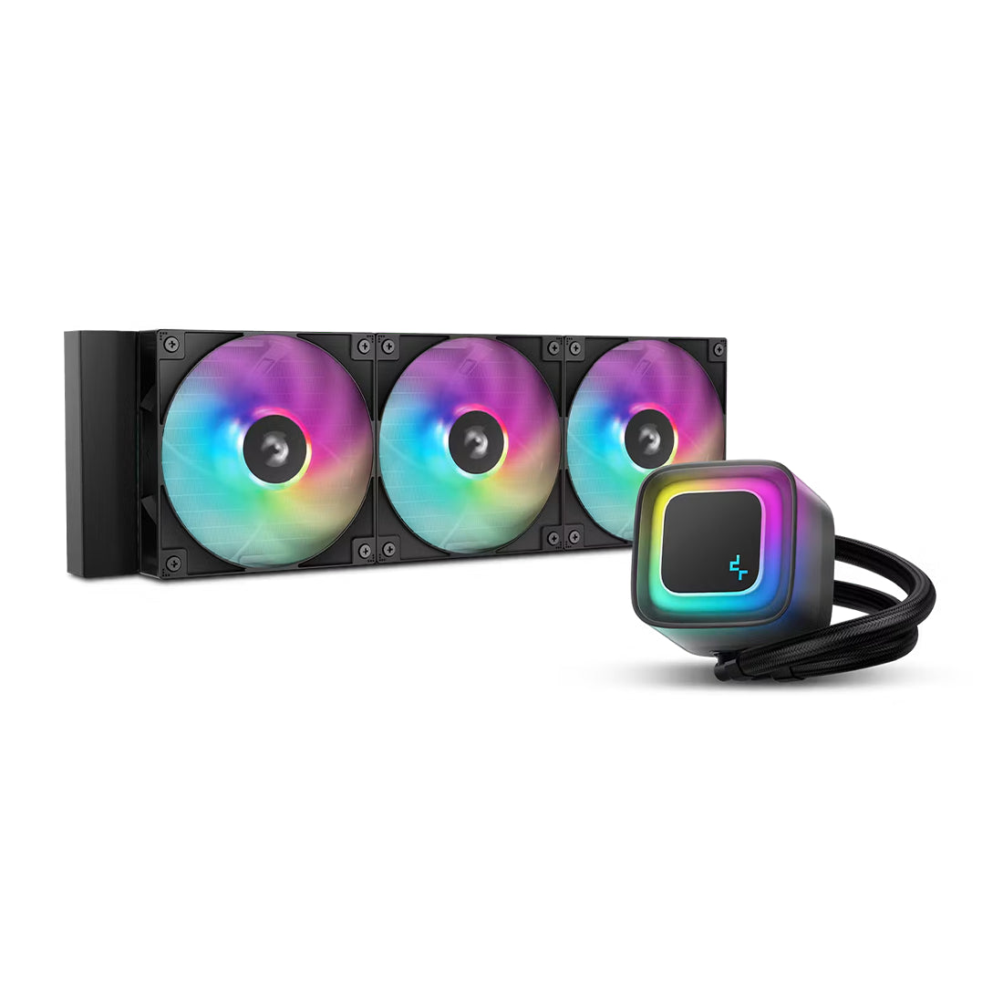 Sistema de refrigeración líquida All-in-One DeepCool LE360 V2 RGB de 360mm en color negro con tecnología anti-fugas para PC Gamer - Laptop Express Caracas