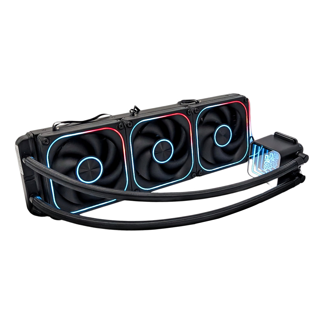 Sistema de refrigeración líquida Jemip Dragon Liquid de 360mm con triple ventilador ARGB y bloque de bomba iluminado - Laptop Express Caracas