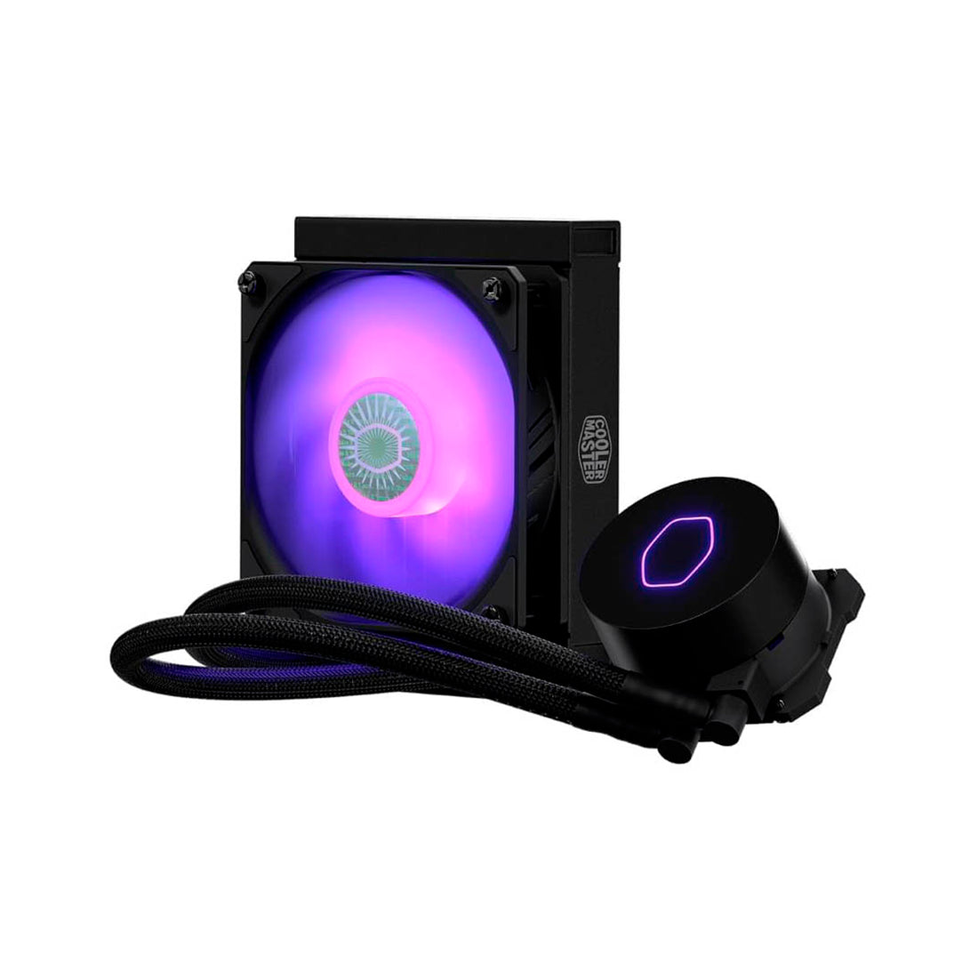 Sistema de refrigeración líquida Cooler Master MasterLiquid ML120L V2 RGB con radiador de 120mm y bomba de doble cámara - Laptop Express Caracas