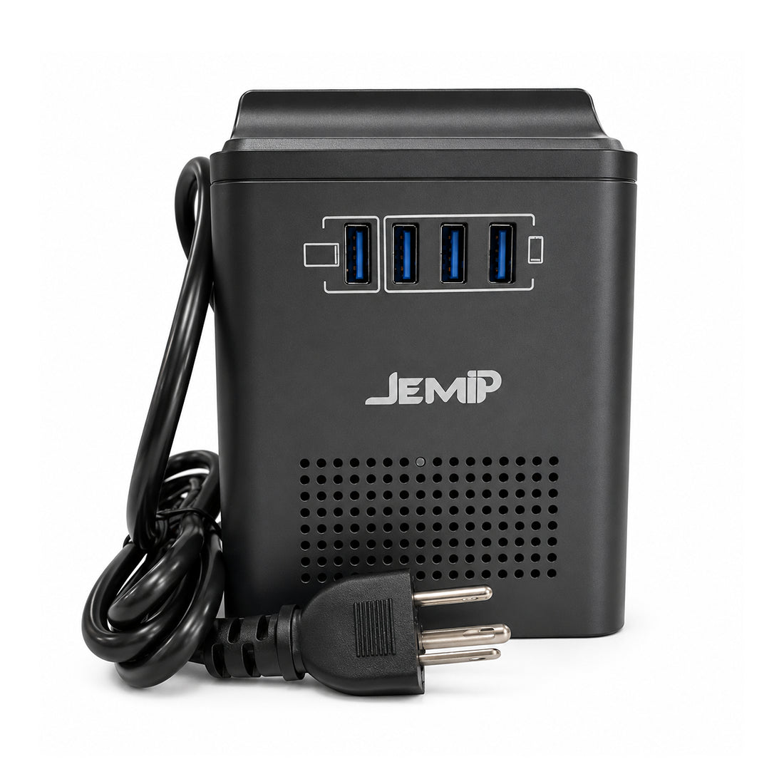 Regulador de voltaje JEMIP JP-AVR89-800 de 800VA y 400W con 4 tomas para protección de laptops y electrónica - Laptop Express Caracas