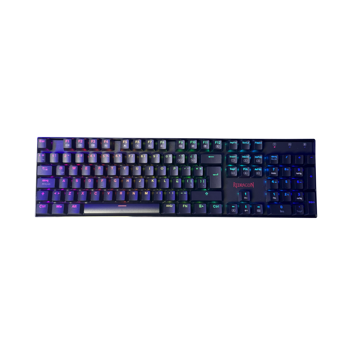 TECLADO MECANICO REDRAGON  MITRA  K551RGB-1 NEGRO SWITCH ROJO