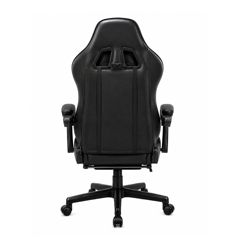 Silla gamer ergonómica Calax LS665901 en color negro con pistón clase 4, estructura de acero y reclinación de 140 grados - Laptop Express Caracas