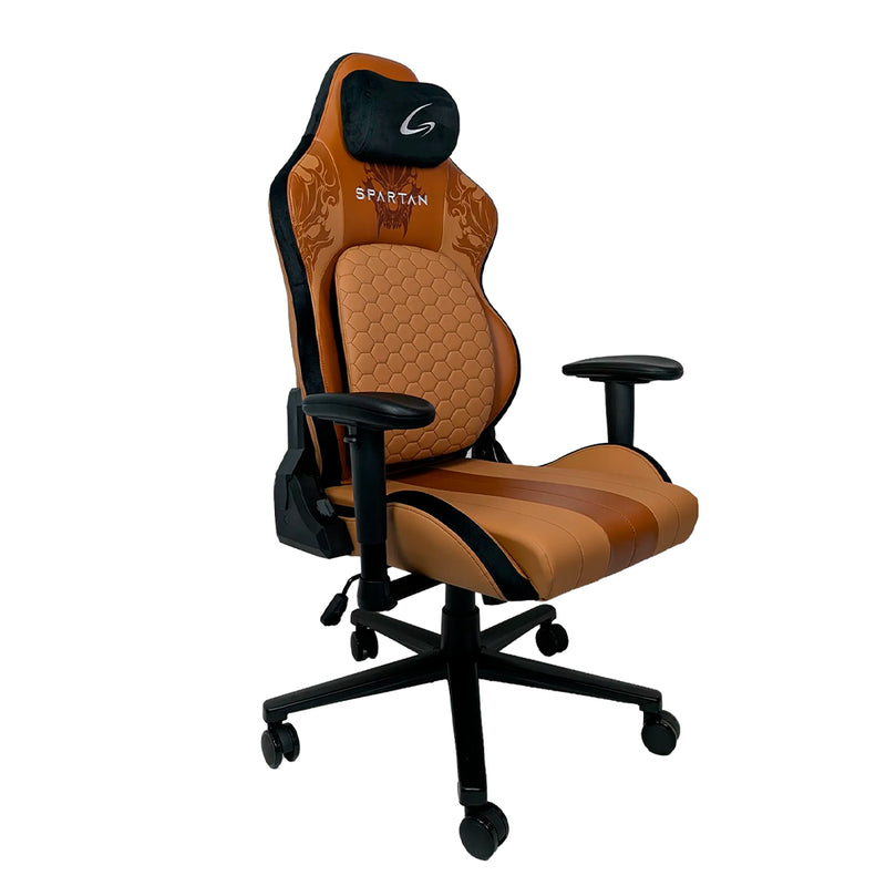 Silla gamer y de oficina ergonómica Jemip Spartan en color caramelo con reposabrazos ajustables y respaldo reclinable de alta resistencia - Laptop Express Caracas