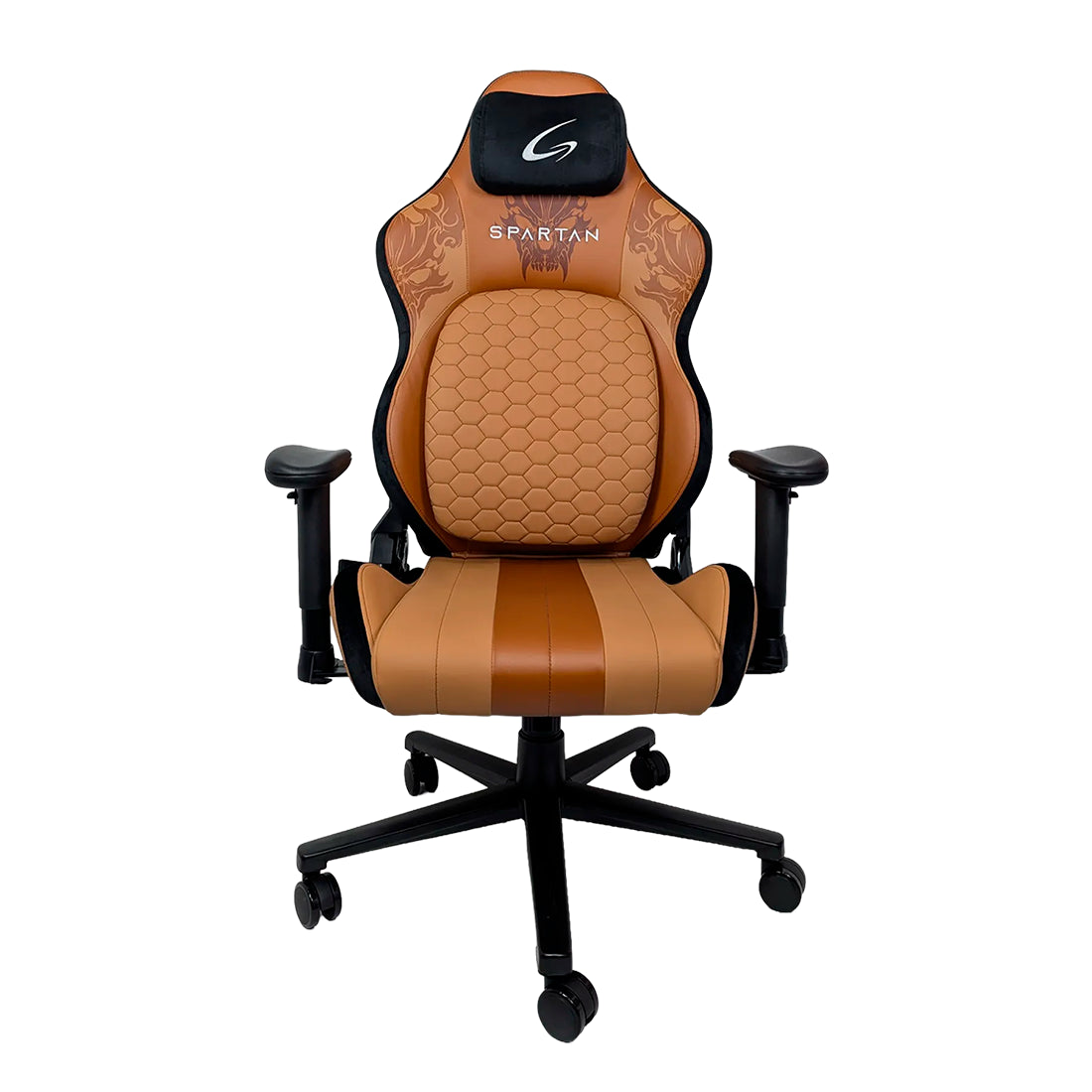 Silla gamer y de oficina ergonómica Jemip Spartan en color caramelo con reposabrazos ajustables y respaldo reclinable de alta resistencia - Laptop Express Caracas