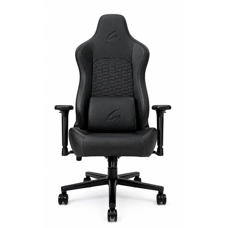 Silla gaming ergonómica JEMIP Infinity en color negro completo con mecanismo de mariposa y reposabrazos - Laptop Express Caracas