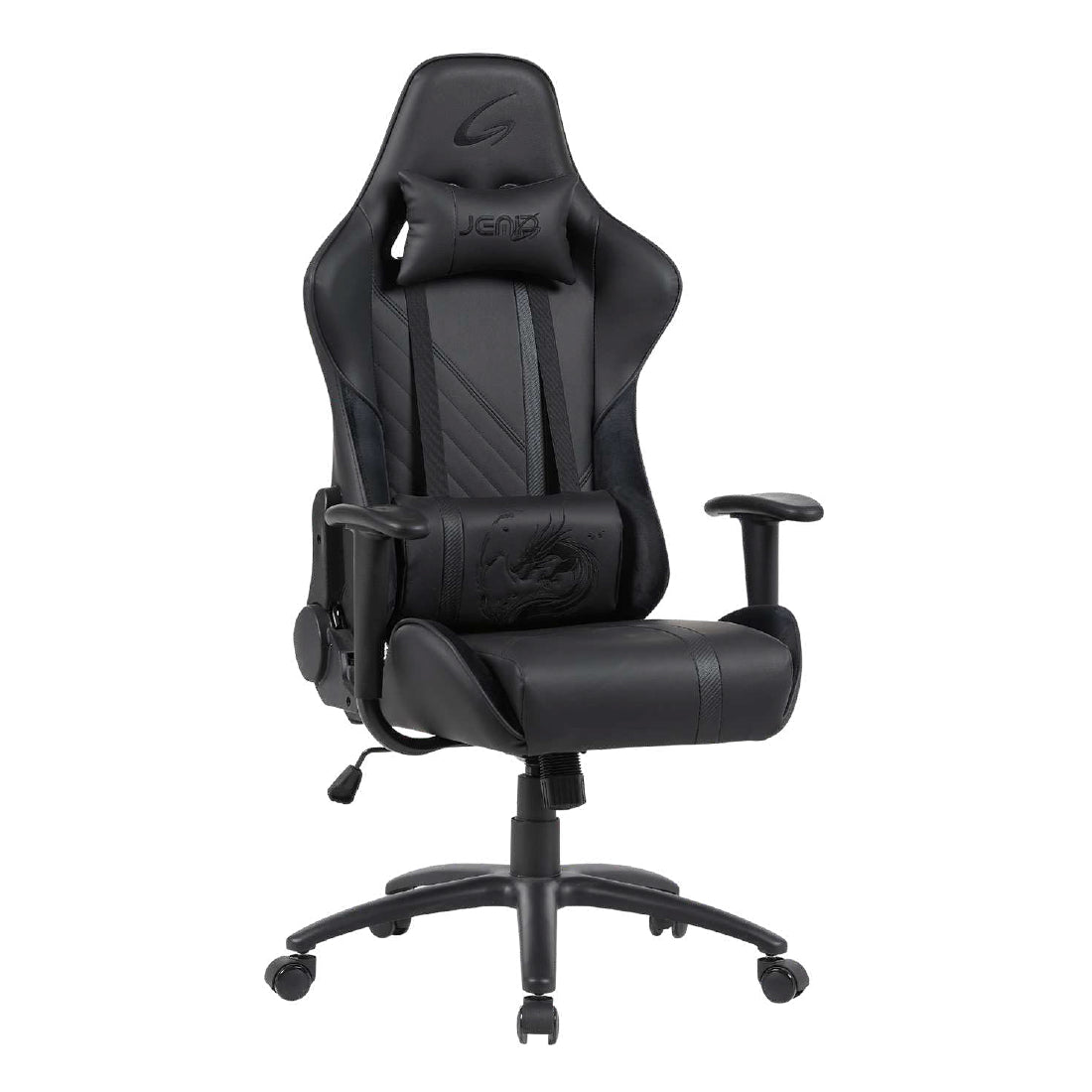 Silla gaming ergonómica JEMIP Seiryu en color negro con mecanismo de mariposa y reposabrazos acolchados - Laptop Express Caracas