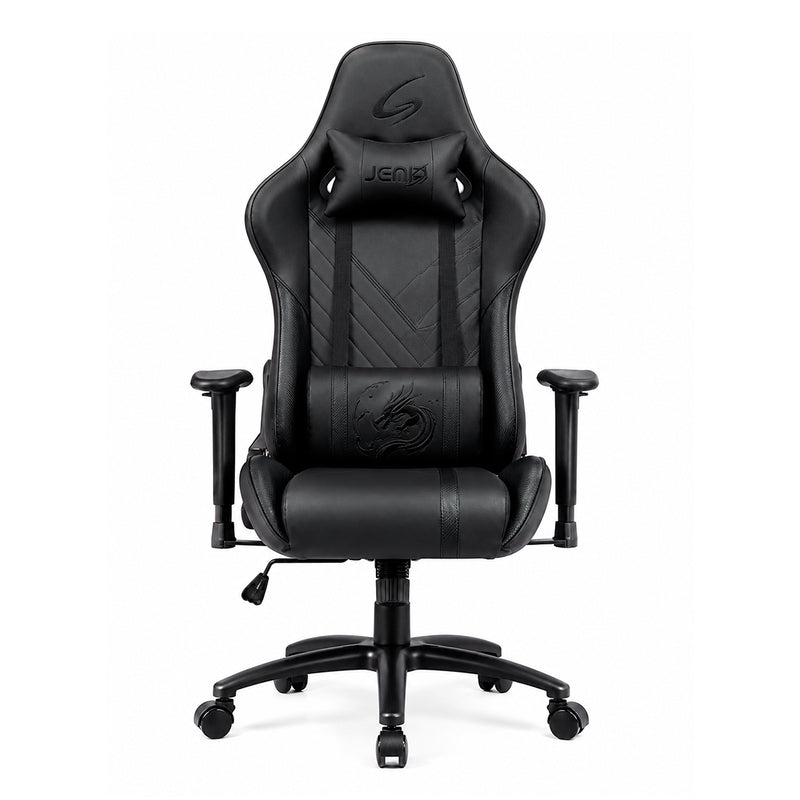 Silla gaming ergonómica JEMIP Seiryu en color negro con mecanismo de mariposa y reposabrazos acolchados - Laptop Express Caracas