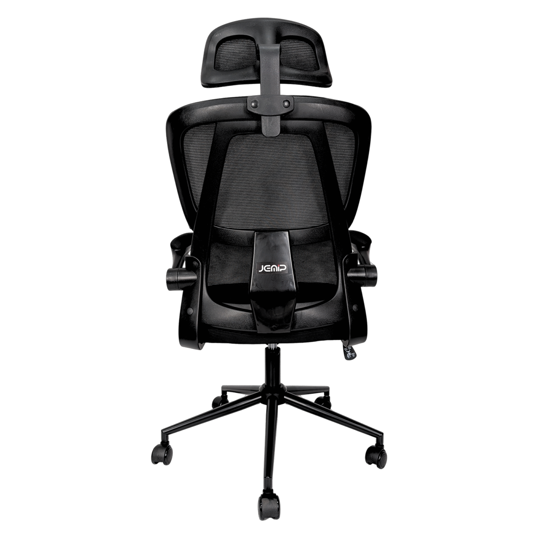 Silla de oficina ejecutiva JEMIP Office Old Money en color negro con diseño clásico y ergonómico premium - Laptop Express Caracas