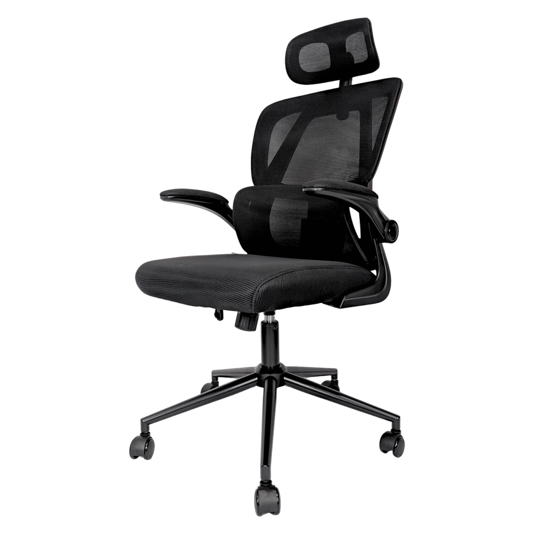 Silla de oficina ejecutiva JEMIP Office Old Money en color negro con diseño clásico y ergonómico premium - Laptop Express Caracas
