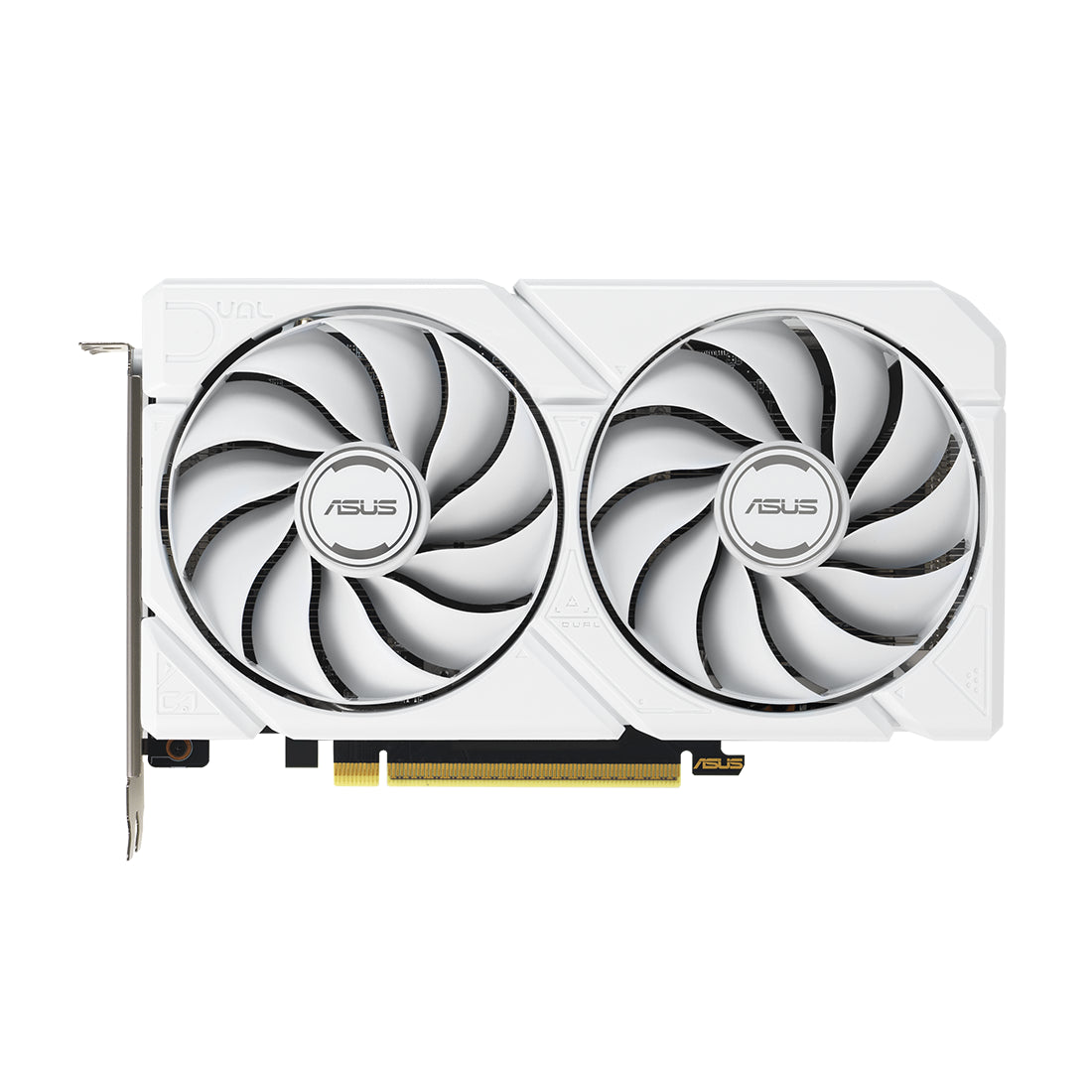 Tarjeta de video ASUS Dual AMD Radeon RX 9060 XT 16GB GDDR6 blanca con ventiladores Axial-tech y estética White Edition - Laptop Express Caracas