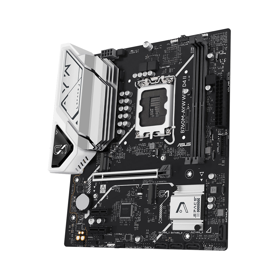 Tarjeta madre ASUS B760M-AYW WIFI6 D4 II formato Micro-ATX con socket LGA 1700, soporte DDR4 y Wi-Fi 6 - Laptop Express Caracas