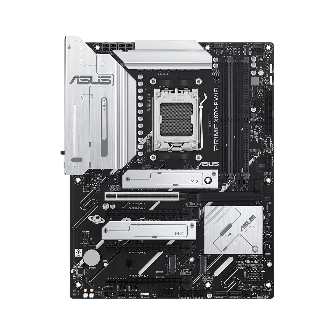 Tarjeta madre ASUS Prime X870-P WiFi ATX con socket AM5, soporte DDR5, PCIe 5.0 y puertos USB4 - Laptop Express Caracas