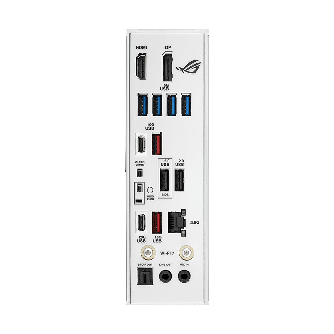 Tarjeta madre blanca ASUS ROG Strix B850-A Gaming WiFi formato ATX con socket AM5, soporte DDR5, PCIe 5.0 y Wi-Fi 7 - Laptop Express Caracas