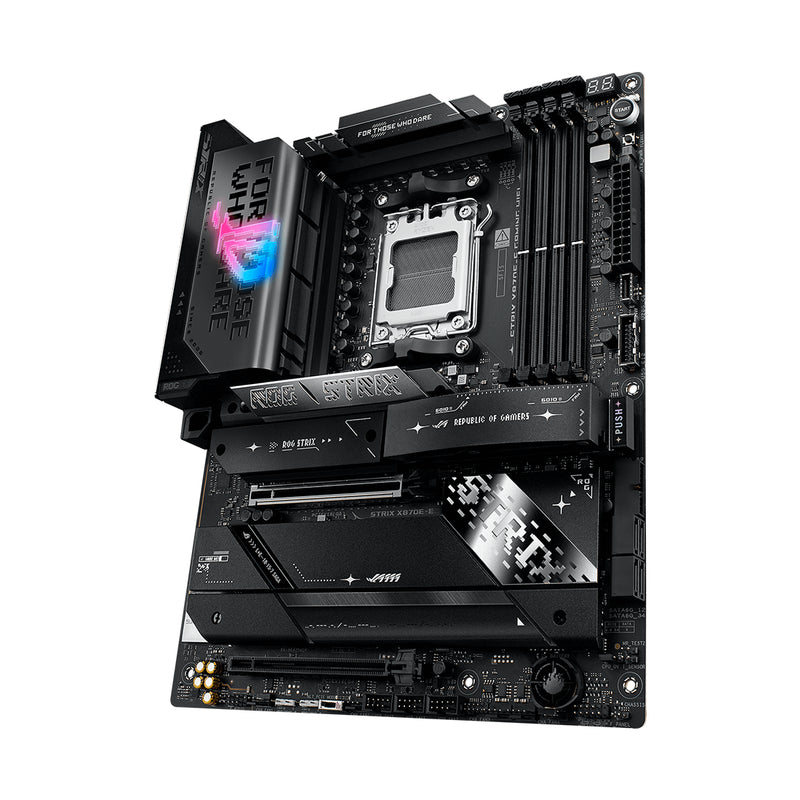 Tarjeta madre ASUS ROG Strix X870E-E Gaming WiFi formato ATX con socket AM5, soporte DDR5, PCIe 5.0, USB4 y Wi-Fi 7 - Laptop Express Caracas
