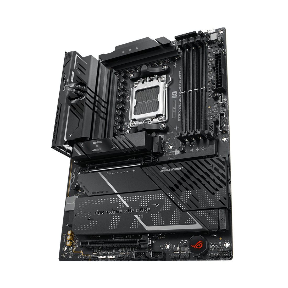 Tarjeta madre ASUS ROG Strix X870E-H Gaming WiFi formato ATX con socket AM5, soporte DDR5, PCIe 5.0, USB4 y Wi-Fi 7 - Laptop Express Caracas