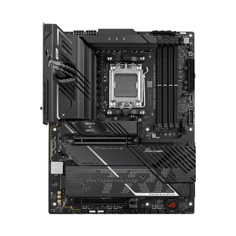Tarjeta madre ASUS ROG Strix X870E-H Gaming WiFi formato ATX con socket AM5, soporte DDR5, PCIe 5.0, USB4 y Wi-Fi 7 - Laptop Express Caracas