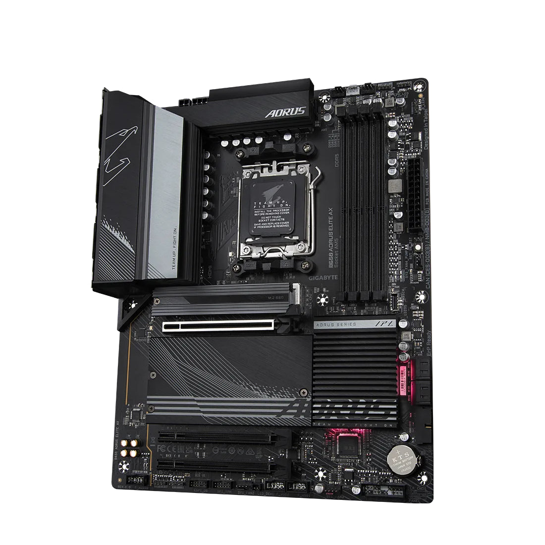 Tarjeta madre para PC de escritorio Gigabyte B650 AORUS Elite AX con conexion wifi 6e soporte para memoria ram ddr5 socket am5 y formato ATX - Laptop Express Caracas