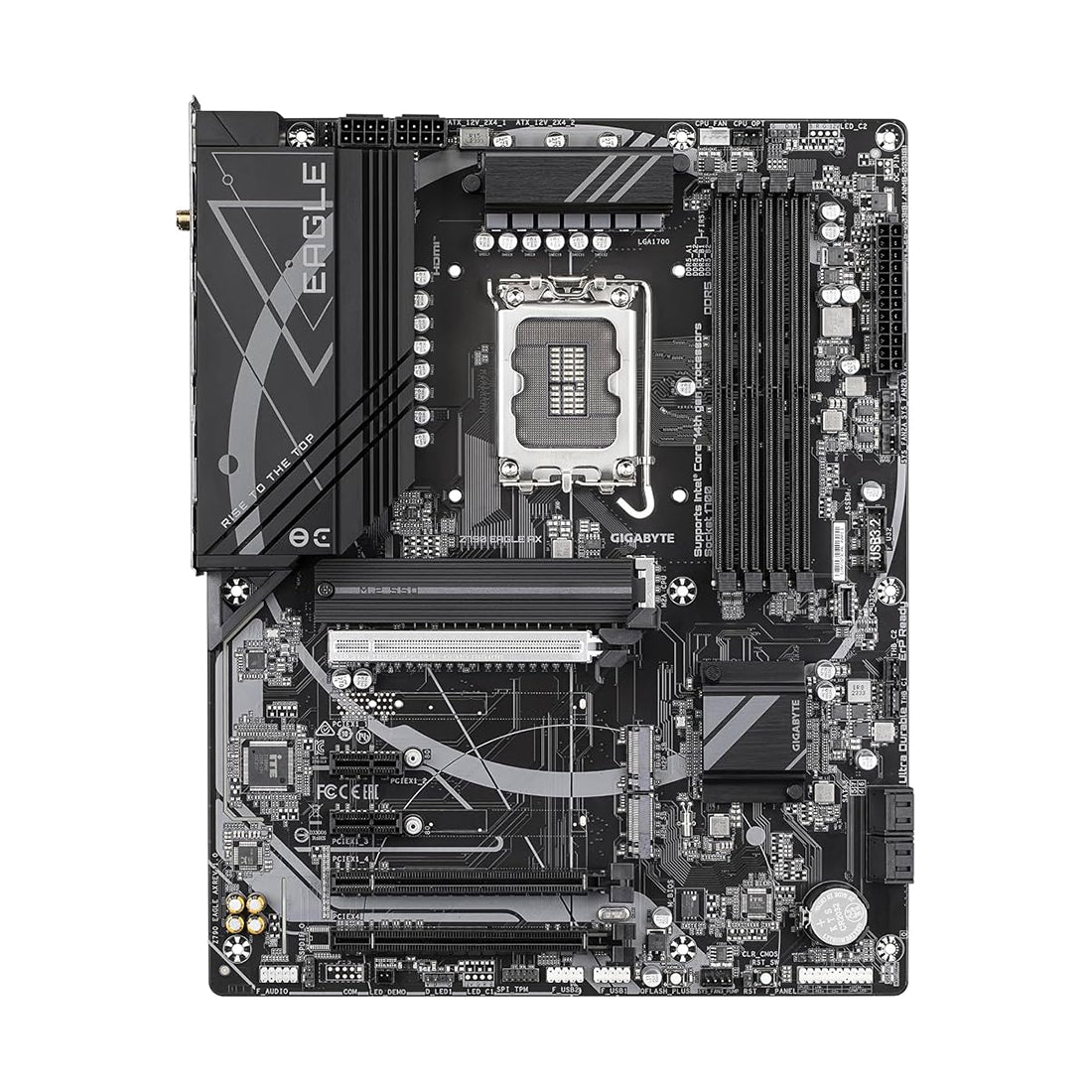 Tarjeta Madre Gigabyte Z790 Eagle AX para socket Intel LGA 1700 con soporte DDR5, PCIe 5.0, tres ranuras M.2 y Wi-Fi 6E integrado - Laptop Express Caracas