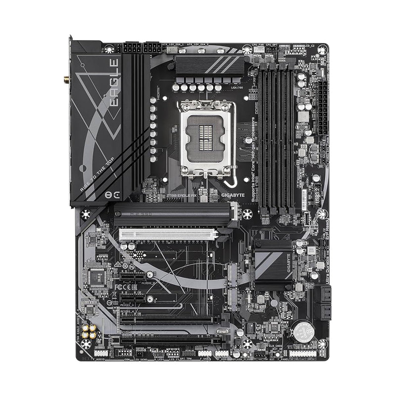 Tarjeta Madre Gigabyte Z790 Eagle AX para socket Intel LGA 1700 con soporte DDR5, PCIe 5.0, tres ranuras M.2 y Wi-Fi 6E integrado - Laptop Express Caracas