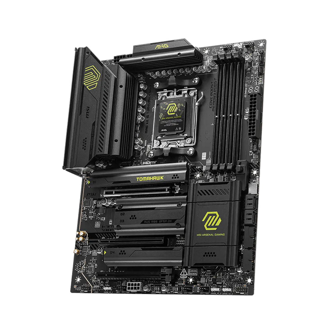 Tarjeta madre MSI MAG X870 Tomahawk WiFi ATX con socket AM5, soporte DDR5, PCIe 5.0, USB4 y Wi-Fi 7 - Laptop Express Caracas