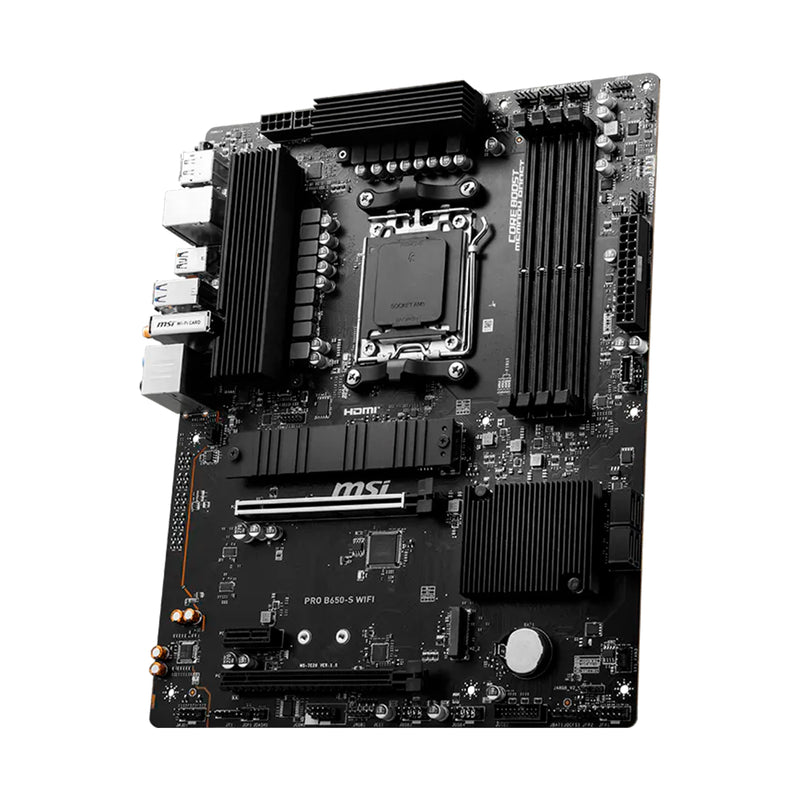 Tarjeta madre MSI PRO B650-S WIFI formato ATX para procesadores AMD Ryzen AM5 con soporte DDR5 y Wi-Fi 6E - Laptop Express Caracas