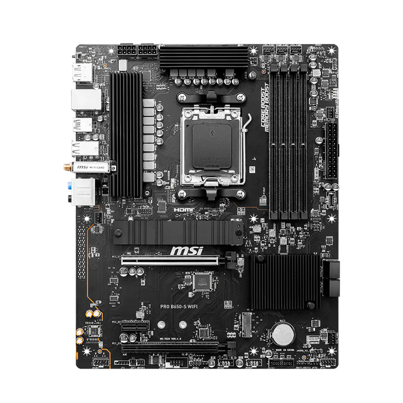 Tarjeta madre MSI PRO B650-S WIFI formato ATX para procesadores AMD Ryzen AM5 con soporte DDR5 y Wi-Fi 6E - Laptop Express Caracas