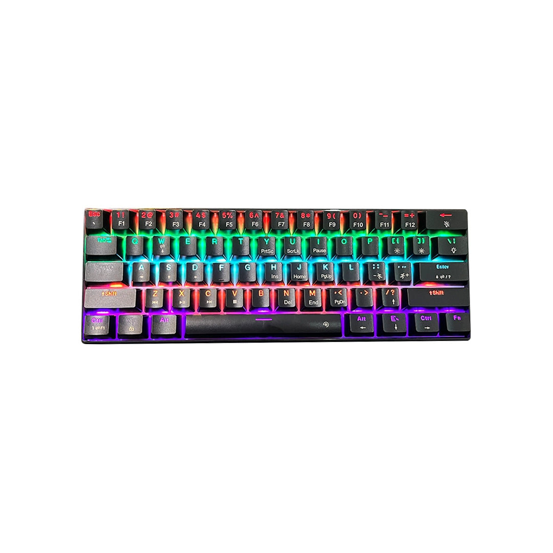 Teclado mecánico gamer Acer Nitro OKW239 negro formato 60% con iluminación RGB y cable USB-C removible - Laptop Express Caracas