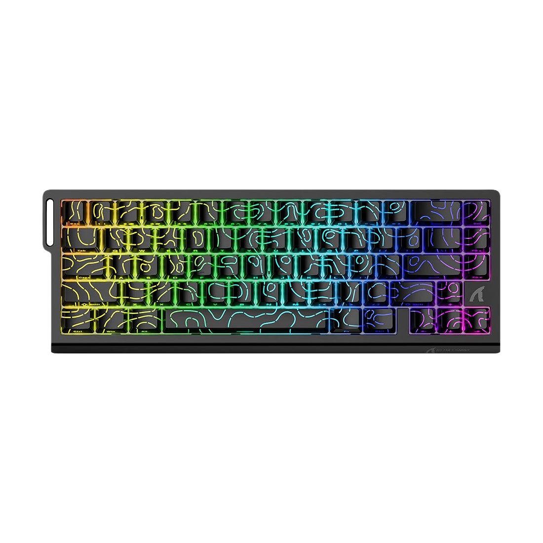 Teclado gaming Attack Shark X68HE negro con switches magnéticos Hall Effect, Rapid Trigger y 8000Hz - Laptop Express Caracas